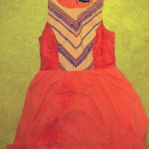Orange Multicolor My Michelle Summer Dress